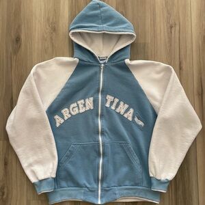Blue and White Argentina Hoodie